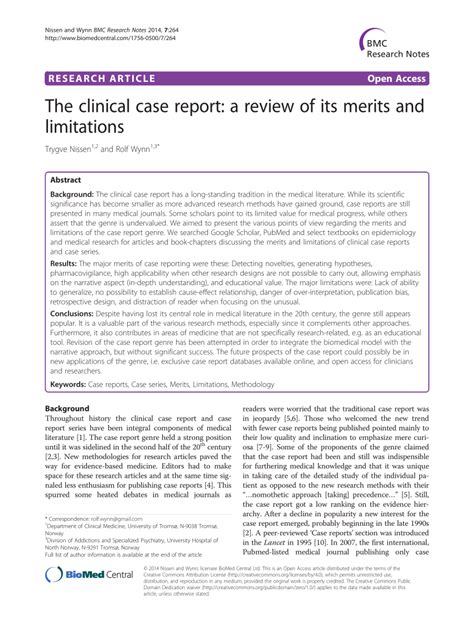 clinical and medical case reports.